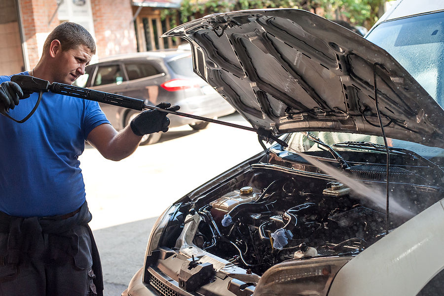 Degreaser applied to engine components