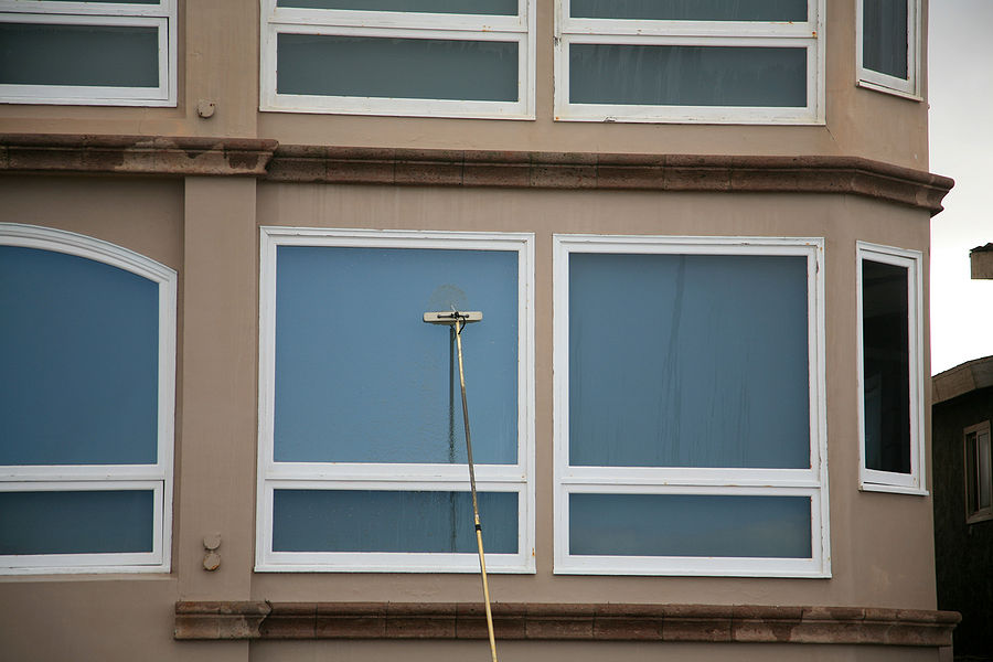 uPVC frames cleaned back to white